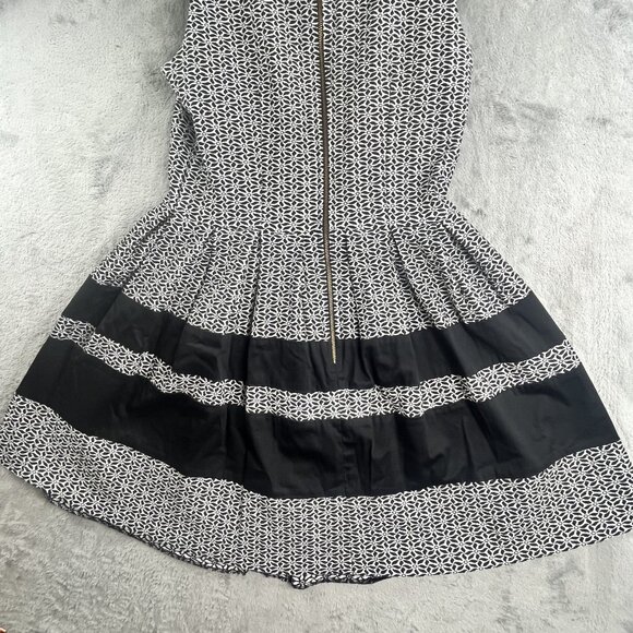 Closet Dress Womens 12 Sleeveless Fit Flare London Geometric Zip Knee Length - Picture 9 of 11